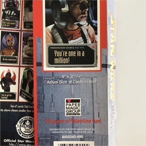 Vintage Star Wars 1997 Valentines 30 Stand-Up Boxed Non Mail Envelopes Party - Picture 11 of 12